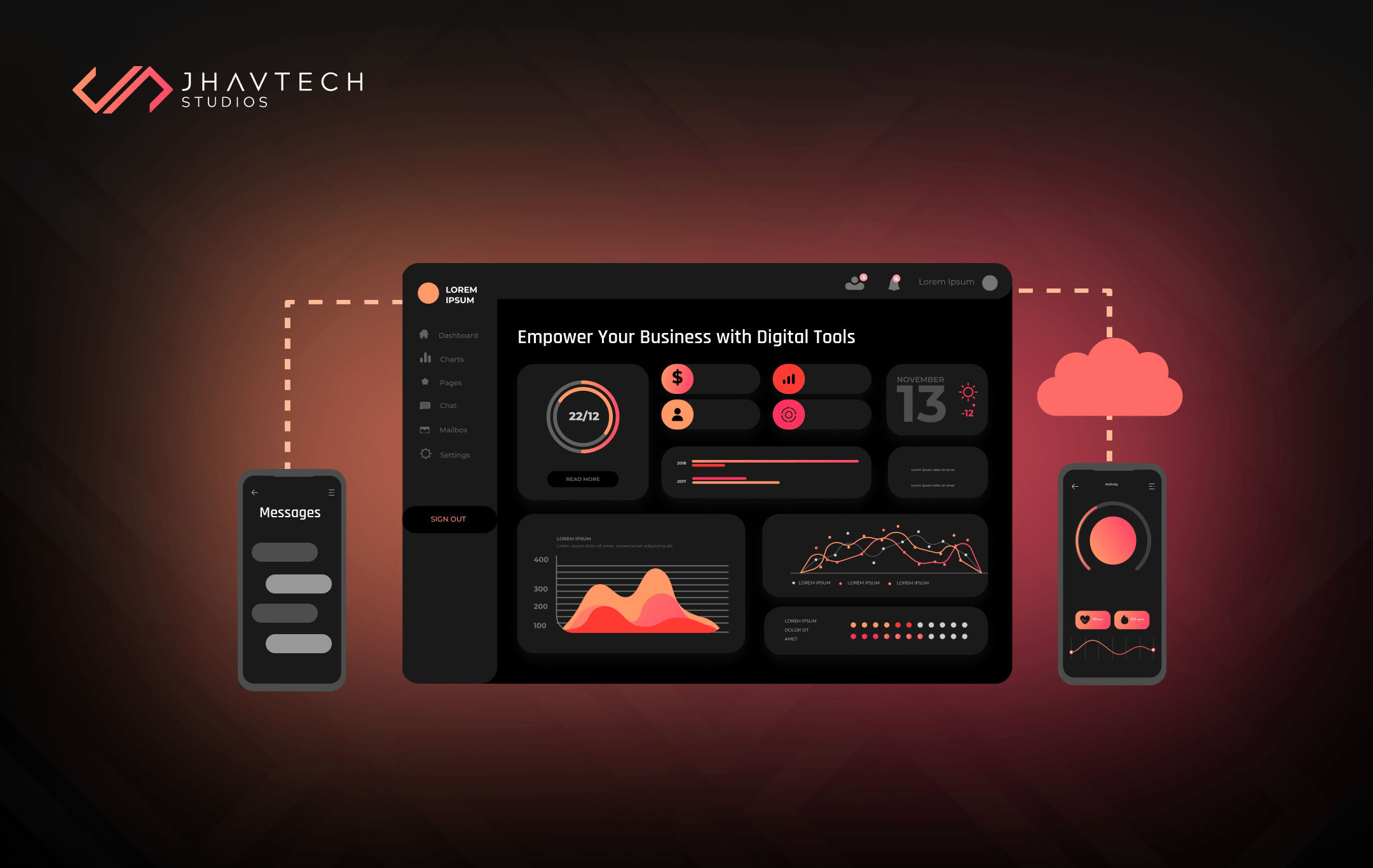 Digital tools dashboard with mobile and cloud integration