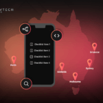 A team of mobile app developers working on UI/UX design.