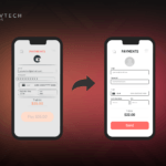 Mobile app payment screen before and after UI/UX redesign
