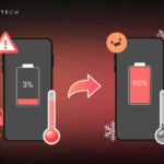 Before and after of Android battery, overheating at 3% to cool 100% after performance fixes