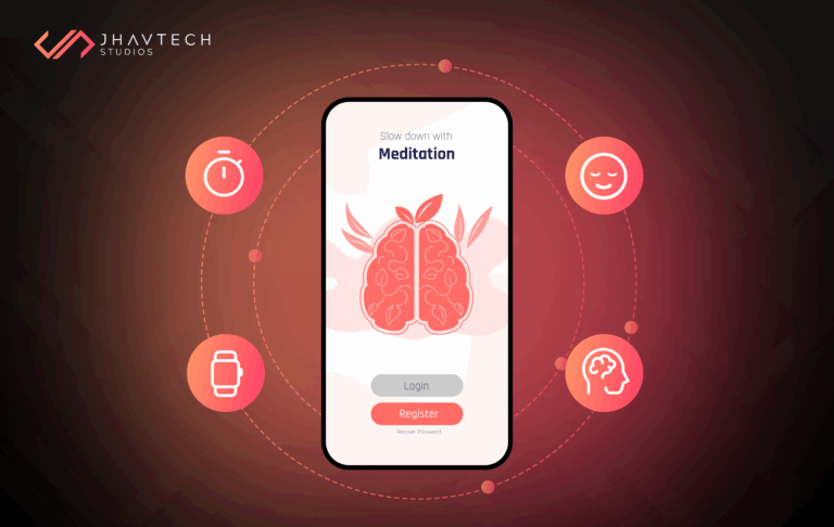 Meditation app login screen