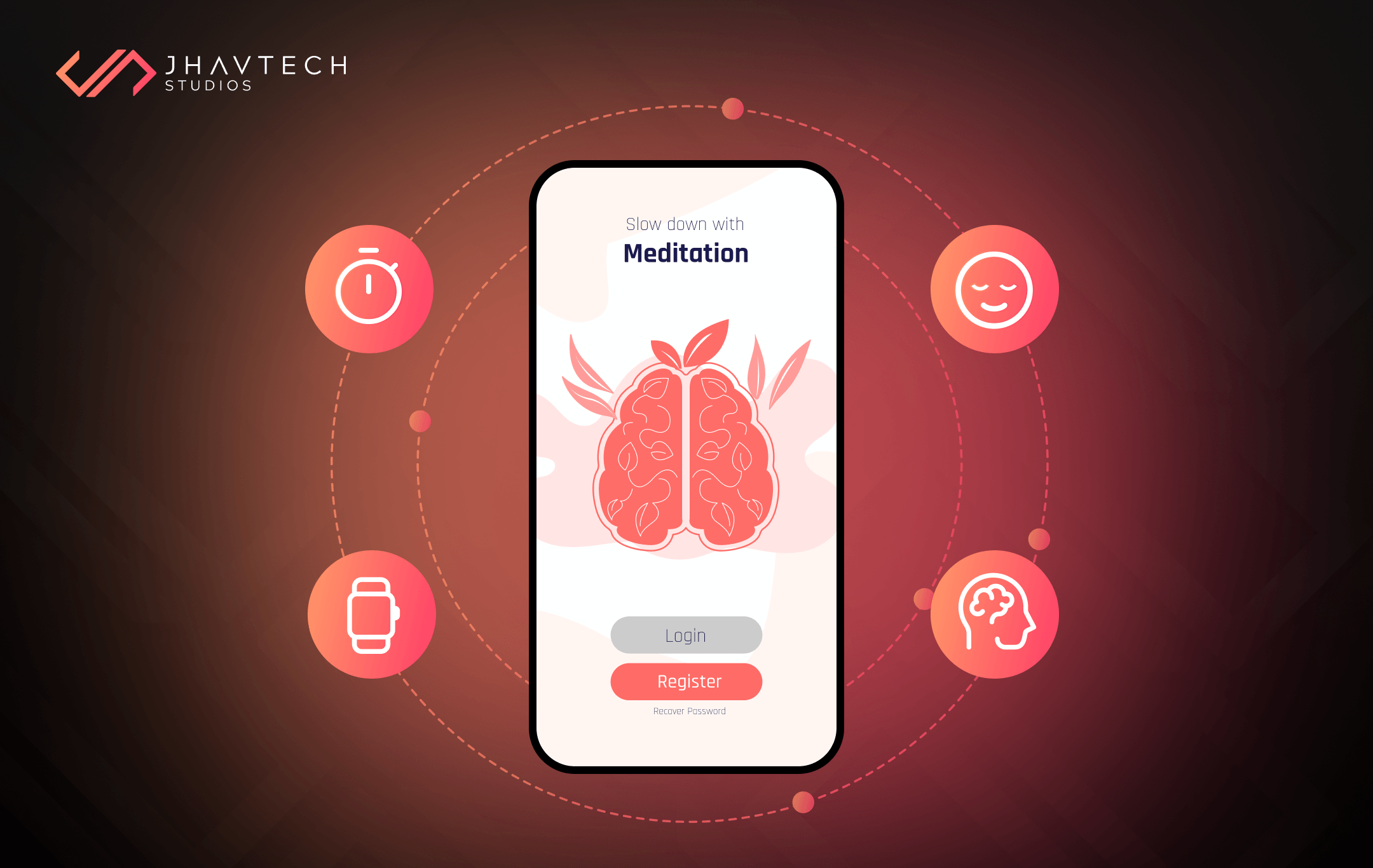 Meditation app login screen
