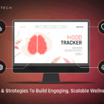 Mood tracker wellness app on desktop screen