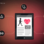 Health app interface showing fitness and wellness tracking icons