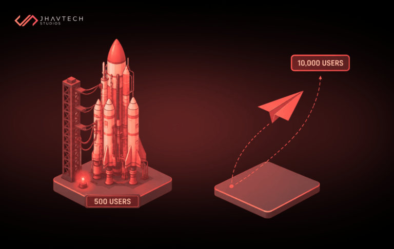 Comparison of scaling from 500 users to 10,000 users